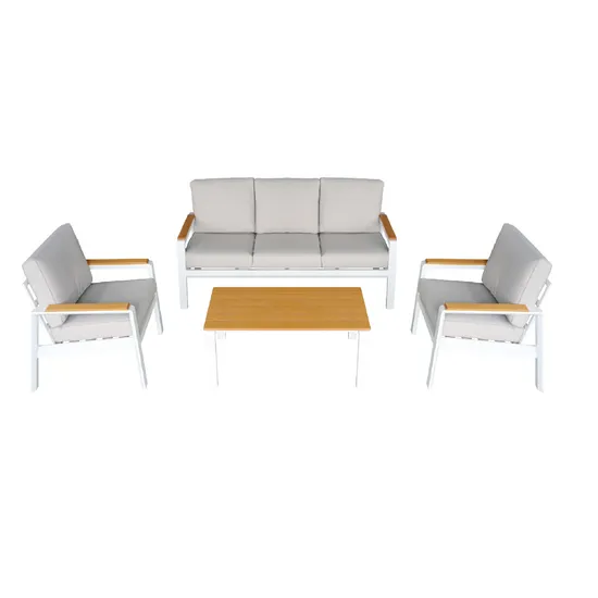 Yn9001 Polywood Table Sofa Set Patio Furniture Sofa Set for Comfortable Outdoor Living