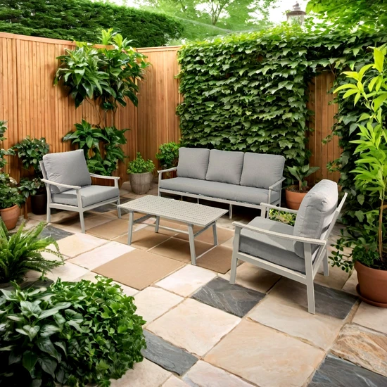 Yn9018 Aluminium Outdoor Garden Sofa Set Patio Furniture for Dining Courtyard