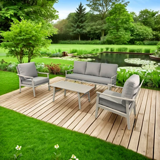 Yn9018 Aluminium Outdoor Garden Sofa Set Patio Furniture for Dining Courtyard